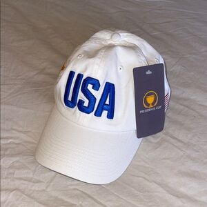 PGA TOUR Golf President's Cup White USA Baseball Cap